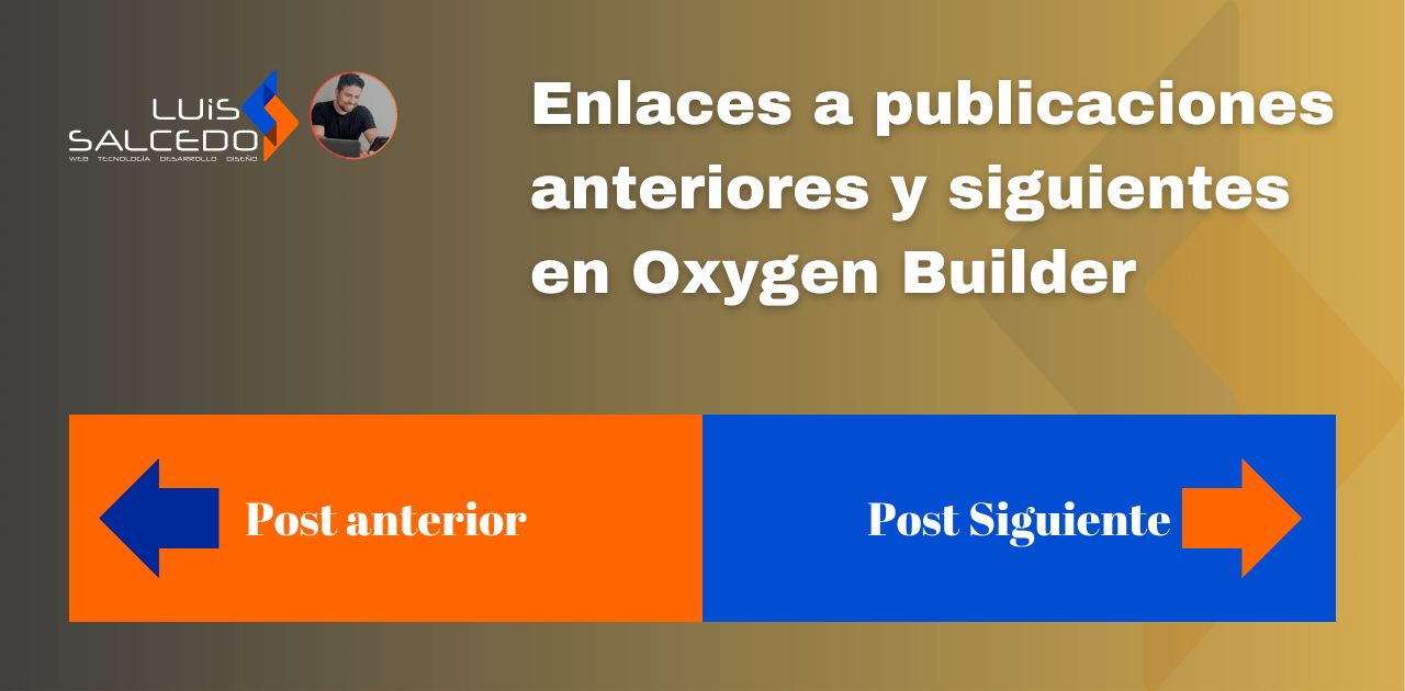 Enlaces Previo Y Siguiente Oxygen Builder